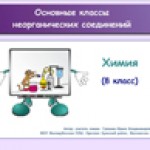 Основные классы неорганических соединений