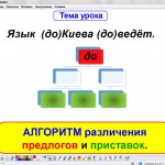 Алгоритм различения приставок и предлогов.