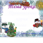 Урок русского языка в 3 классе.