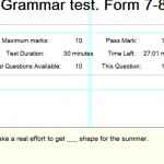 Grammar test. Form 7-8.