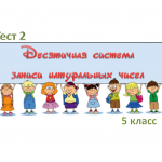 "Десятичная система записи натурального числа" + Тест