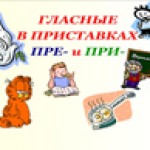 Гласные в приставках пре- и при-