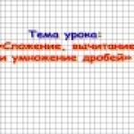 Конкурс ИнтерАктивный учитель. Сложение, вычитание и умножение дробей