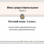 Имя существительное. Тест. Часть 2.