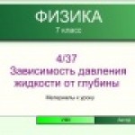 Зависимость давления жидкости от глубины