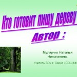 Кто готовит пищу дереву