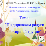 Итоговое занятие по окружающему миру в средней группе