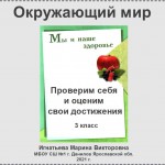 Проверочная работа "Мы и наше здоровье"