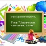 Развитие речи. Лексическая сочетаемость слов.