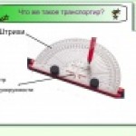 Измерение углов. Транспортир