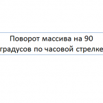 Анимация для решения задачи "Поворот двумерного массива на 90 градусов по часовой стрелке"