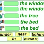 Предлоги in, on, under, near, in front of, behind, between