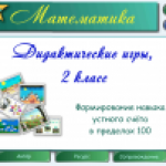 Устный счёт, 2 класс