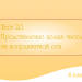 Тест №20 «Представление целых чисел на координатной оси»