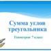 "МК ПО ActivInspire. Итоговая работа" Сумма углов треугольника