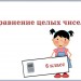 Тест к уроку по теме "Сравнение целых чисел"