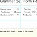 Grammar test. Form 7-8.