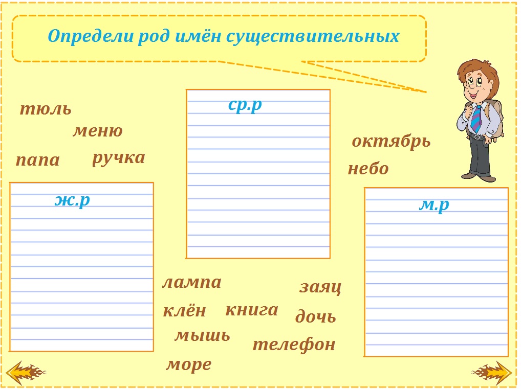 Игры по родам существительных.