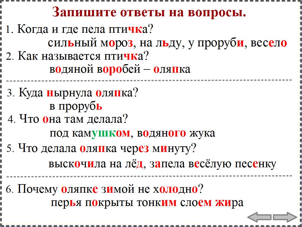 Изложение оляпка 2 класс школа россии презентация